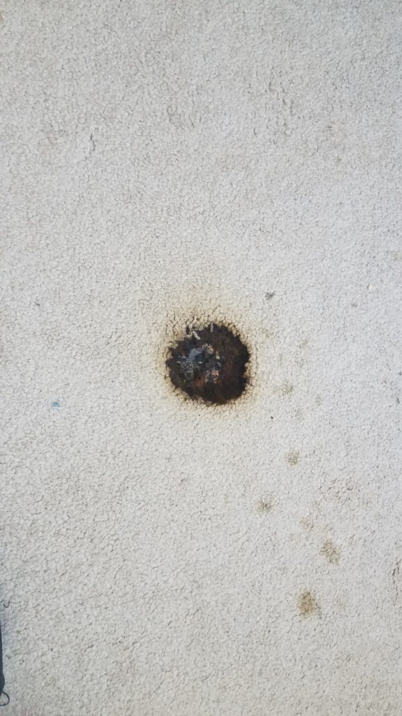 burn in carpet